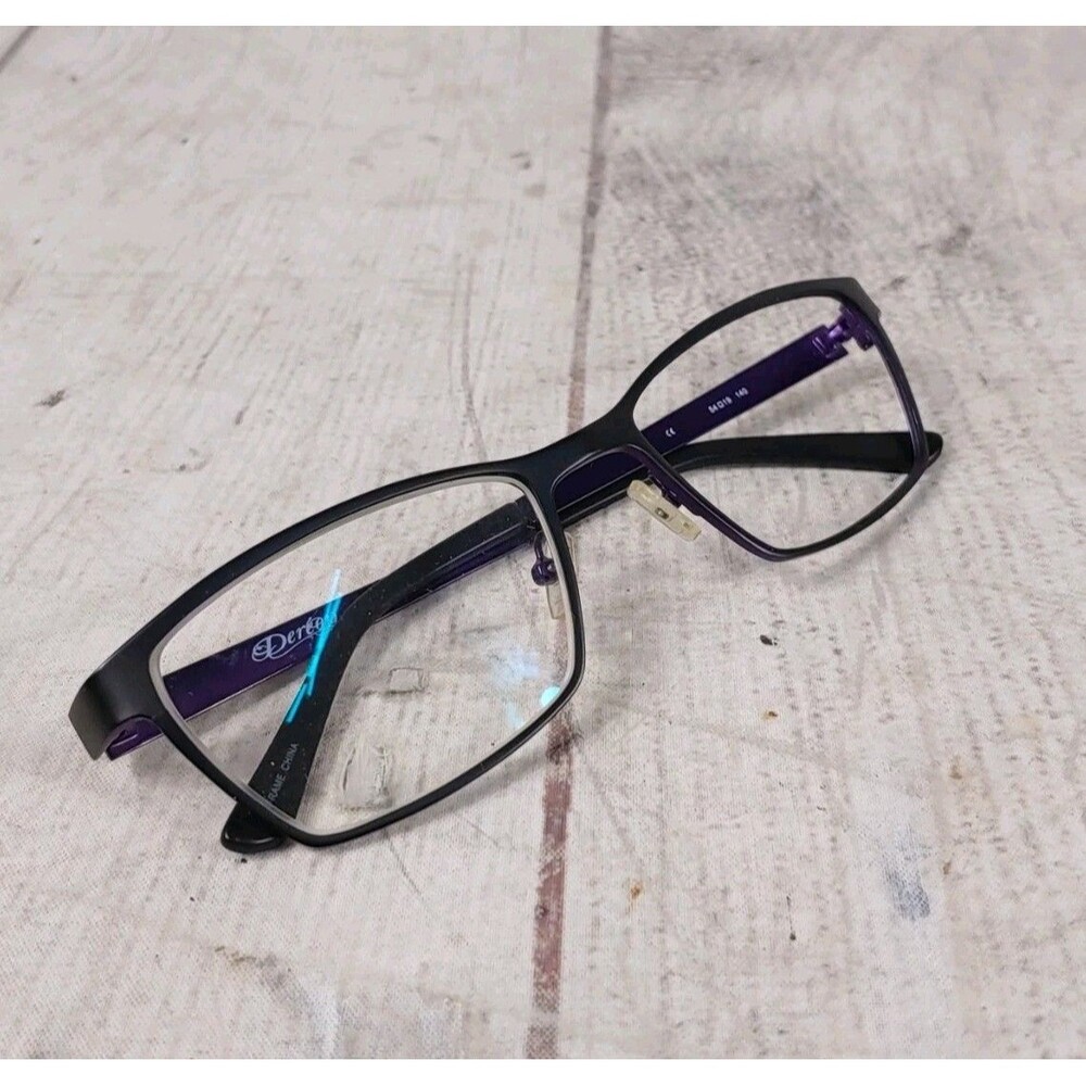 FRAMES ONLY - Derton DOV523 Women's Eyeglasses PURPLE + BLACK 54-19 140 Full Rim